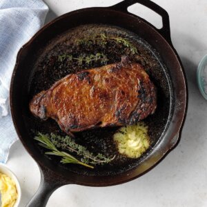 Steak in cast iron skillet carnivore diet