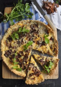 biltong pie with rocket